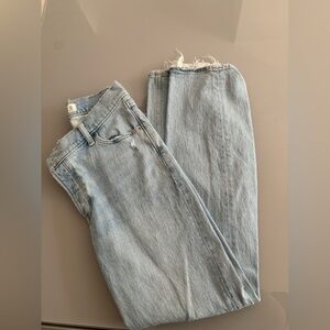 Abercrombie high-rise light wash dad jeans